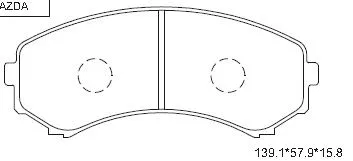 KD3792 ASIMCO Комплект тормозных колодок, дисковый тормоз (фото 1)