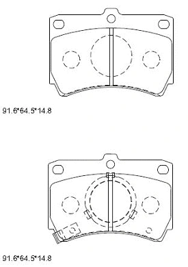 KD3797F ASIMCO Комплект тормозных колодок, дисковый тормоз (фото 1)