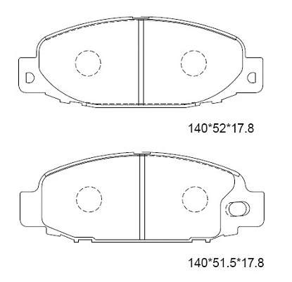 KD4343 ASIMCO Комплект тормозных колодок, дисковый тормоз (фото 1)