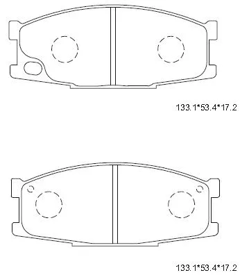 KD4348 ASIMCO Комплект тормозных колодок, дисковый тормоз (фото 1)