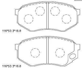 KD4349 ASIMCO Комплект тормозных колодок, дисковый тормоз (фото 1)