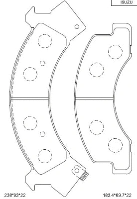 KD4401 ASIMCO Комплект тормозных колодок, дисковый тормоз (фото 1)