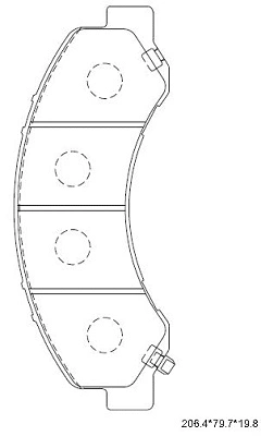 KD4404 ASIMCO Комплект тормозных колодок, дисковый тормоз (фото 1)