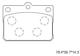 KD4617 ASIMCO Комплект тормозных колодок, дисковый тормоз (фото 1)