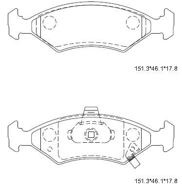 KD4707 ASIMCO Комплект тормозных колодок, дисковый тормоз (фото 1)