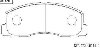 KD4724 ASIMCO Комплект тормозных колодок, дисковый тормоз (фото 1)