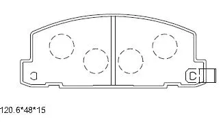 KD4726 ASIMCO Комплект тормозных колодок, дисковый тормоз (фото 1)