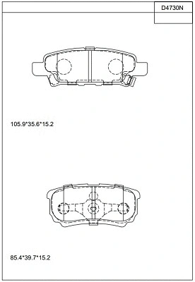 KD4730N ASIMCO Комплект тормозных колодок, дисковый тормоз (фото 1)