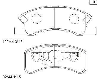 KD4731 ASIMCO Комплект тормозных колодок, дисковый тормоз (фото 1)