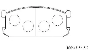 KD4745 ASIMCO Комплект тормозных колодок, дисковый тормоз (фото 1)