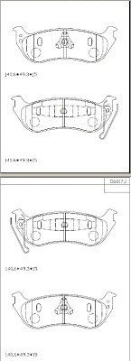 KD6017 ASIMCO Комплект тормозных колодок, дисковый тормоз (фото 1)