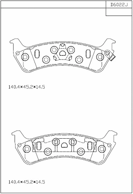 KD6022 ASIMCO Комплект тормозных колодок, дисковый тормоз (фото 1)