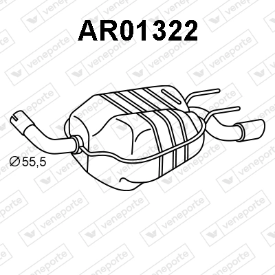 AR01322 VENEPORTE Глушитель выхлопных газов конечный (фото 1)