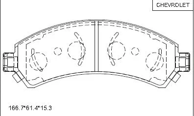 KD6206 ASIMCO Комплект тормозных колодок, дисковый тормоз (фото 1)