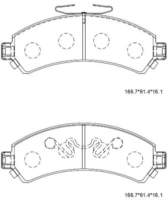 KD6207 ASIMCO Комплект тормозных колодок, дисковый тормоз (фото 1)