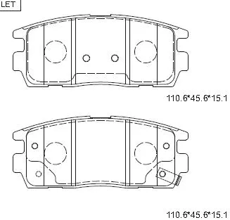 KD6211 ASIMCO Комплект тормозных колодок, дисковый тормоз (фото 1)