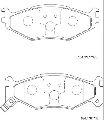 KD6301 ASIMCO Комплект тормозных колодок, дисковый тормоз (фото 1)