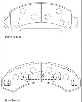 KD6305 ASIMCO Комплект тормозных колодок, дисковый тормоз (фото 1)