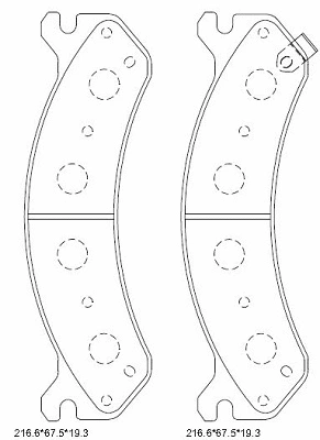 KD6307 ASIMCO Комплект тормозных колодок, дисковый тормоз (фото 1)