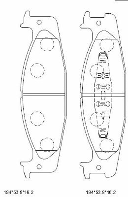 KD6315 ASIMCO Комплект тормозных колодок, дисковый тормоз (фото 1)