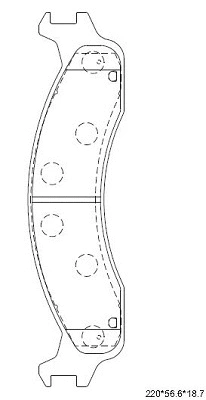 KD6332 ASIMCO Комплект тормозных колодок, дисковый тормоз (фото 1)