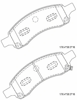 KD6341 ASIMCO Комплект тормозных колодок, дисковый тормоз (фото 1)