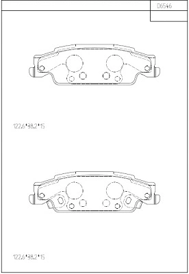 KD6546 ASIMCO Комплект тормозных колодок, дисковый тормоз (фото 1)