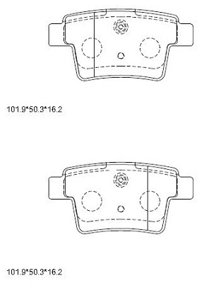 KD6722 ASIMCO Комплект тормозных колодок, дисковый тормоз (фото 1)