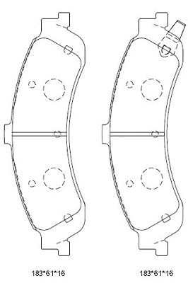 KD6742 ASIMCO Комплект тормозных колодок, дисковый тормоз (фото 1)