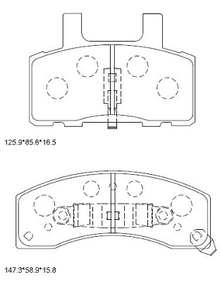 KD6761 ASIMCO Комплект тормозных колодок, дисковый тормоз (фото 1)