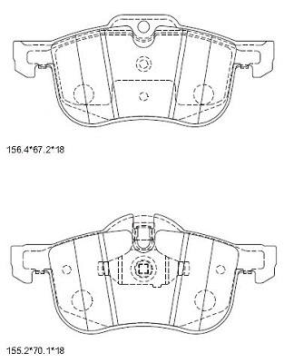 KD6792 ASIMCO Комплект тормозных колодок, дисковый тормоз (фото 1)