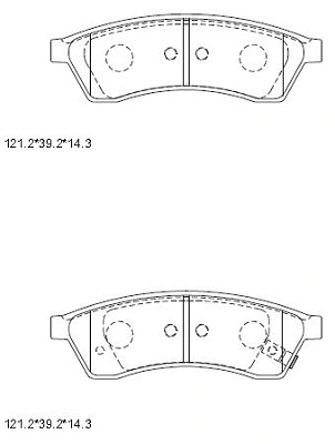 KD6794 ASIMCO Комплект тормозных колодок, дисковый тормоз (фото 1)