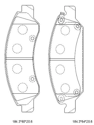 KD6795 ASIMCO Комплект тормозных колодок, дисковый тормоз (фото 1)
