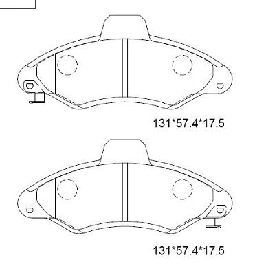 KD6796H ASIMCO Комплект тормозных колодок, дисковый тормоз (фото 1)