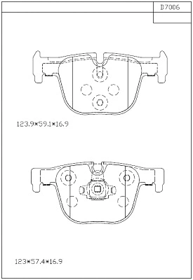 KD7006 ASIMCO Комплект тормозных колодок, дисковый тормоз (фото 1)