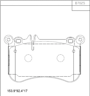 KD7025 ASIMCO Комплект тормозных колодок, дисковый тормоз (фото 1)