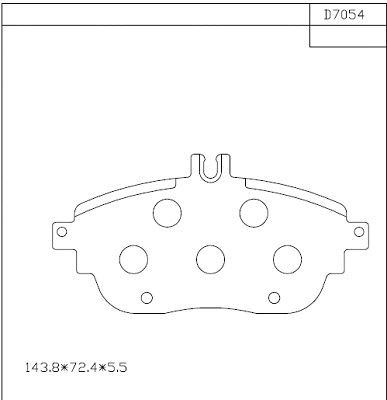 KD7054 ASIMCO Комплект тормозных колодок, дисковый тормоз (фото 1)