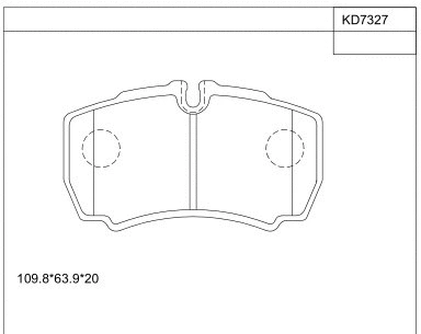 KD7327 ASIMCO Комплект тормозных колодок, дисковый тормоз (фото 1)