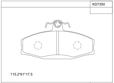 KD7350 ASIMCO Комплект тормозных колодок, дисковый тормоз (фото 1)