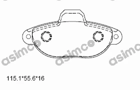 KD7510F ASIMCO Комплект тормозных колодок, дисковый тормоз (фото 1)