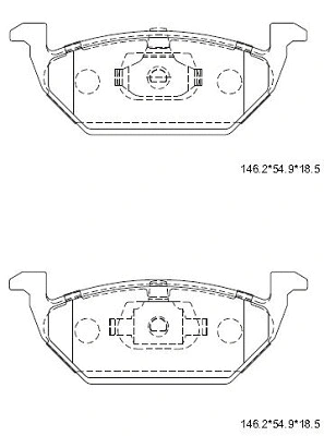 KD7519H ASIMCO Комплект тормозных колодок, дисковый тормоз (фото 1)