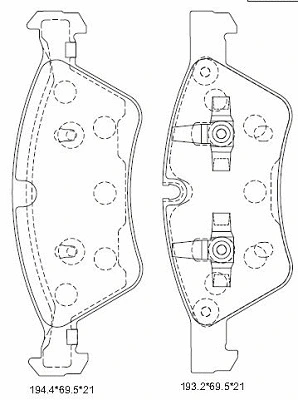 KD7549 ASIMCO Комплект тормозных колодок, дисковый тормоз (фото 1)