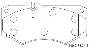 KD7562 ASIMCO Комплект тормозных колодок, дисковый тормоз (фото 1)