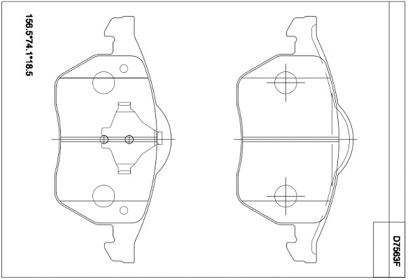 KD7563F ASIMCO Комплект тормозных колодок, дисковый тормоз (фото 1)