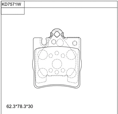 KD7571W ASIMCO Комплект тормозных колодок, дисковый тормоз (фото 1)