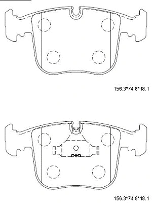 KD7582 ASIMCO Комплект тормозных колодок, дисковый тормоз (фото 1)