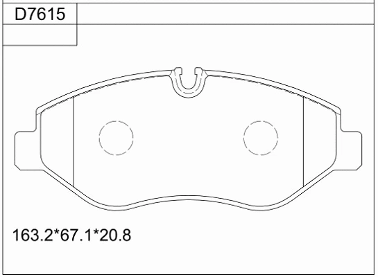 KD7615 ASIMCO Комплект тормозных колодок, дисковый тормоз (фото 1)