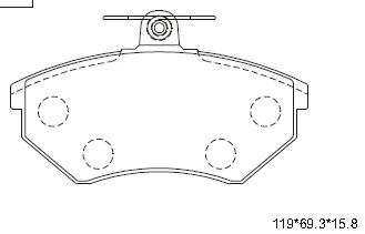 KD7710 ASIMCO Комплект тормозных колодок, дисковый тормоз (фото 1)