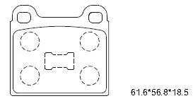 KD7713 ASIMCO Комплект тормозных колодок, дисковый тормоз (фото 1)