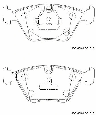 KD7717F ASIMCO Комплект тормозных колодок, дисковый тормоз (фото 1)